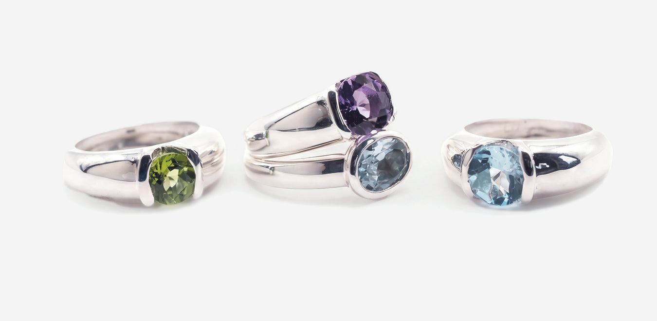 New in, May blue topaz oval ring