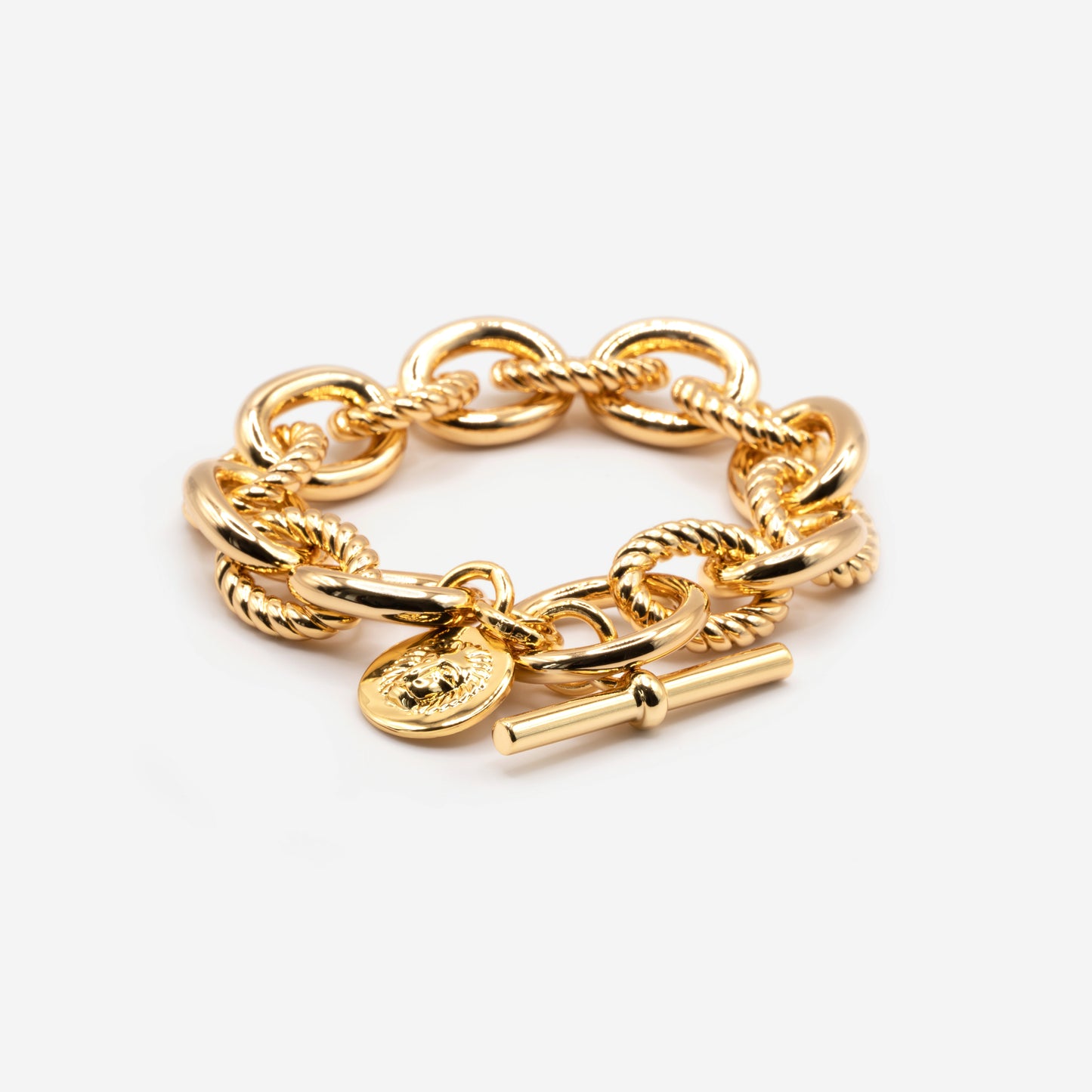 Manon 18crt Gold Plated Link Bracelet