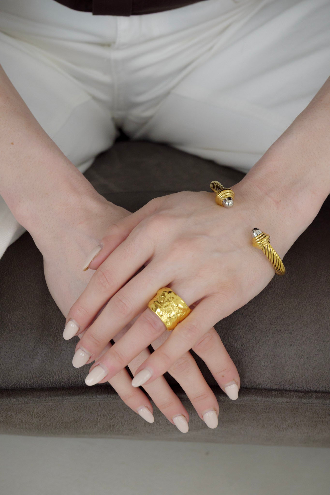 Marion 18crt Gold Plated Cuff