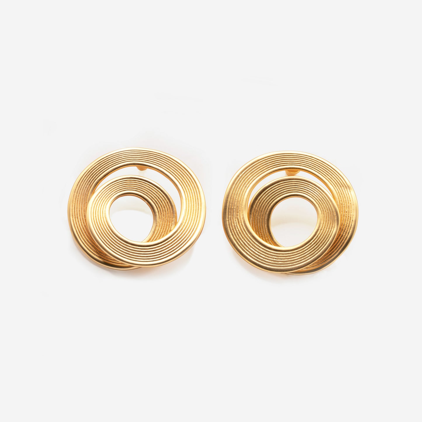 Camille 18crt Plated Swirl Earring