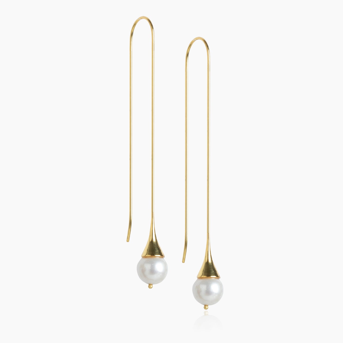 Grace Drop Pearl Earring in Gold