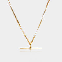 Freya Gold T-Bar Necklace
