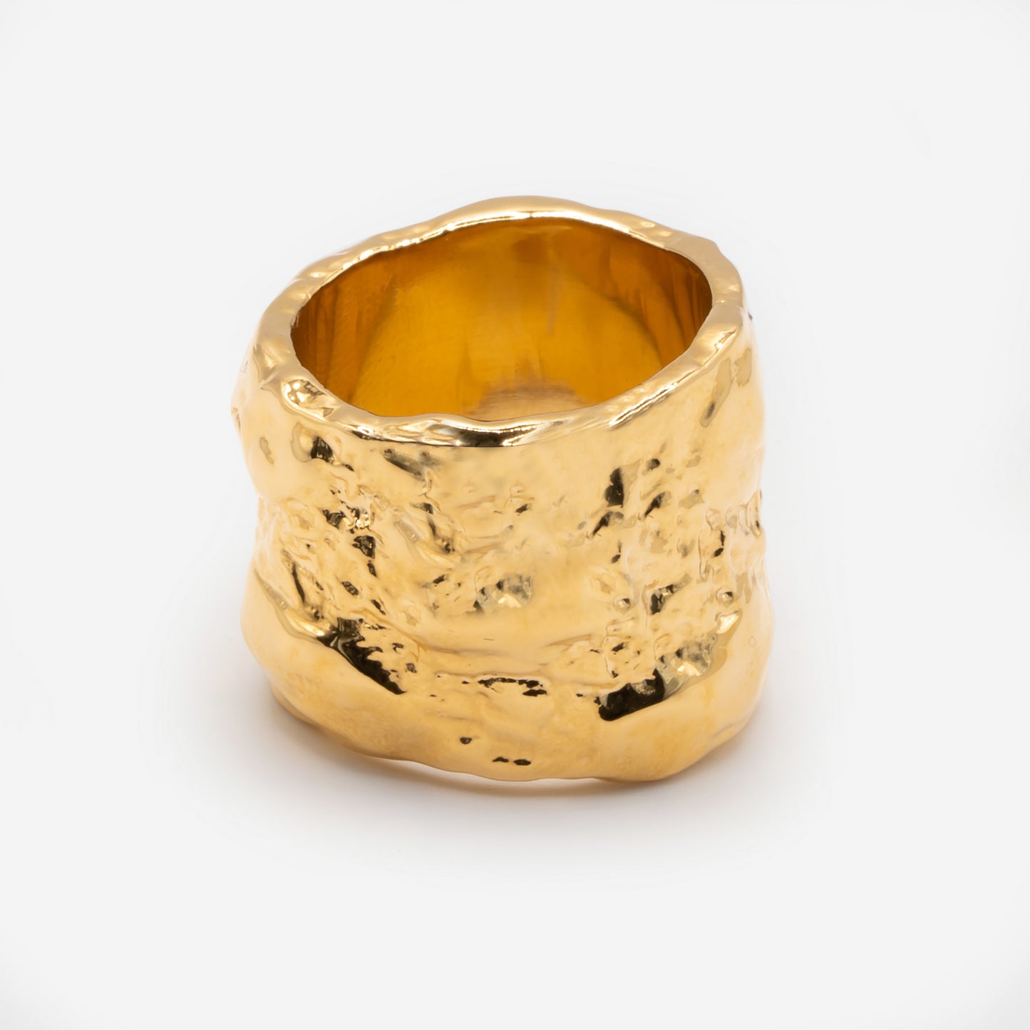 Agatha 18crt Gold Plated Wide Ring